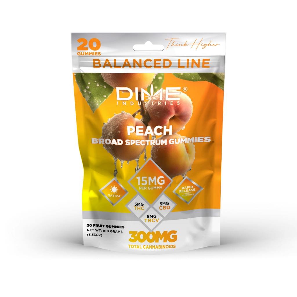 Peach "Morning" THCV Gummies | Balanced Line | 20ct